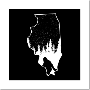 Illinois Bigfoot Gift Posters and Art